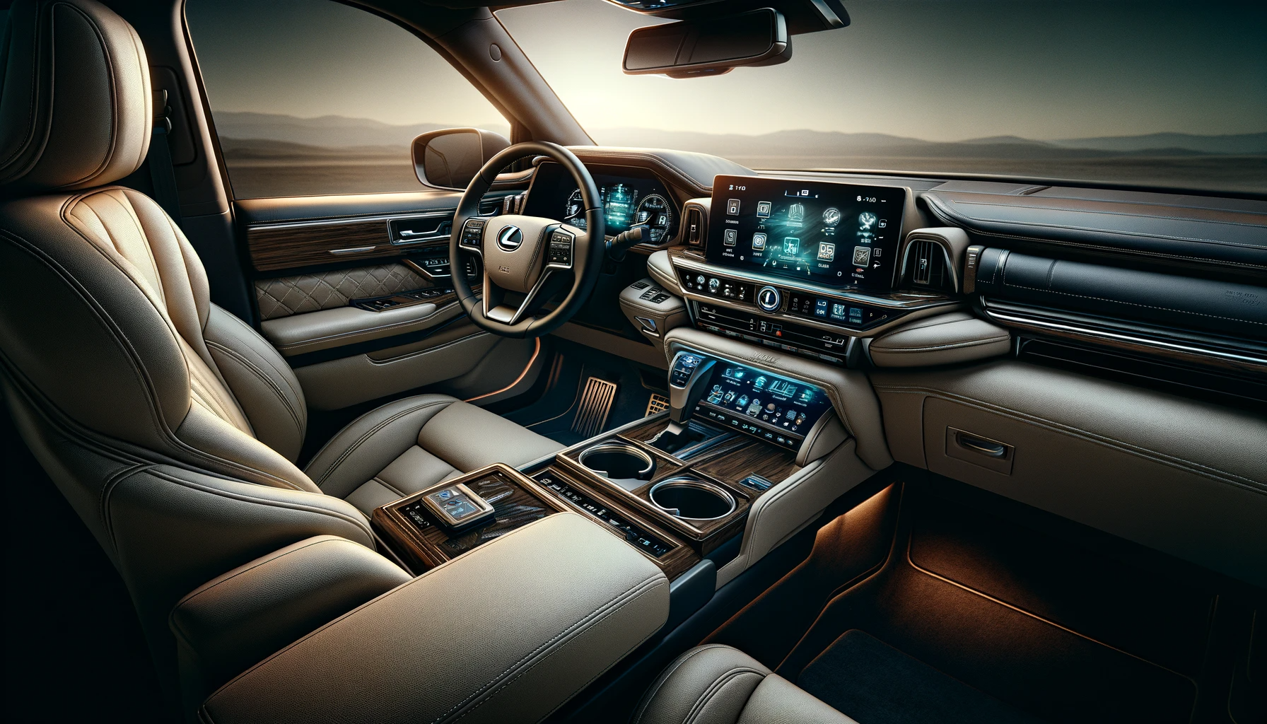 The interior of the GX550 Luxury model
