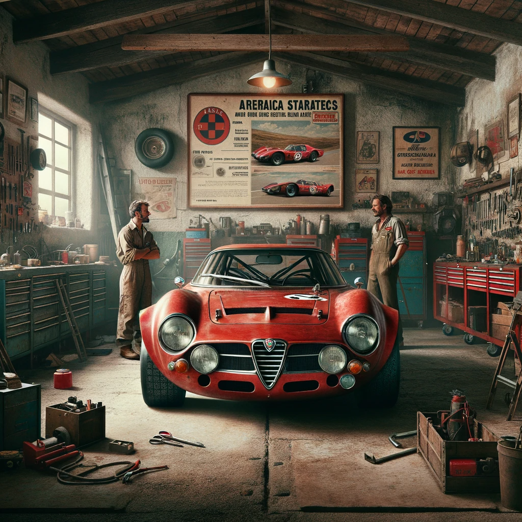 1971 Alfa Romeo GTV 1750 in a Vintage Garage