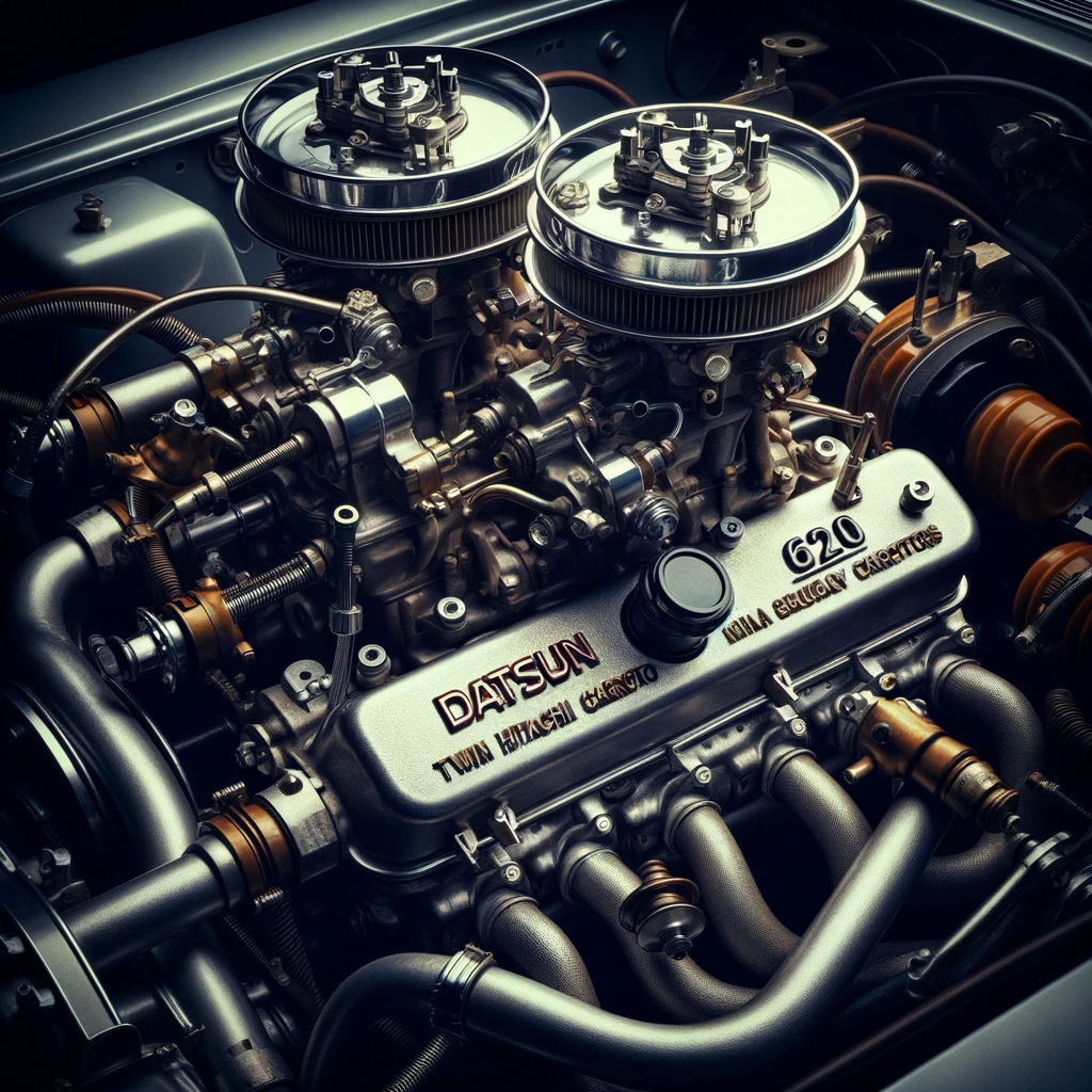 Engine Close Up of Datsun 620
