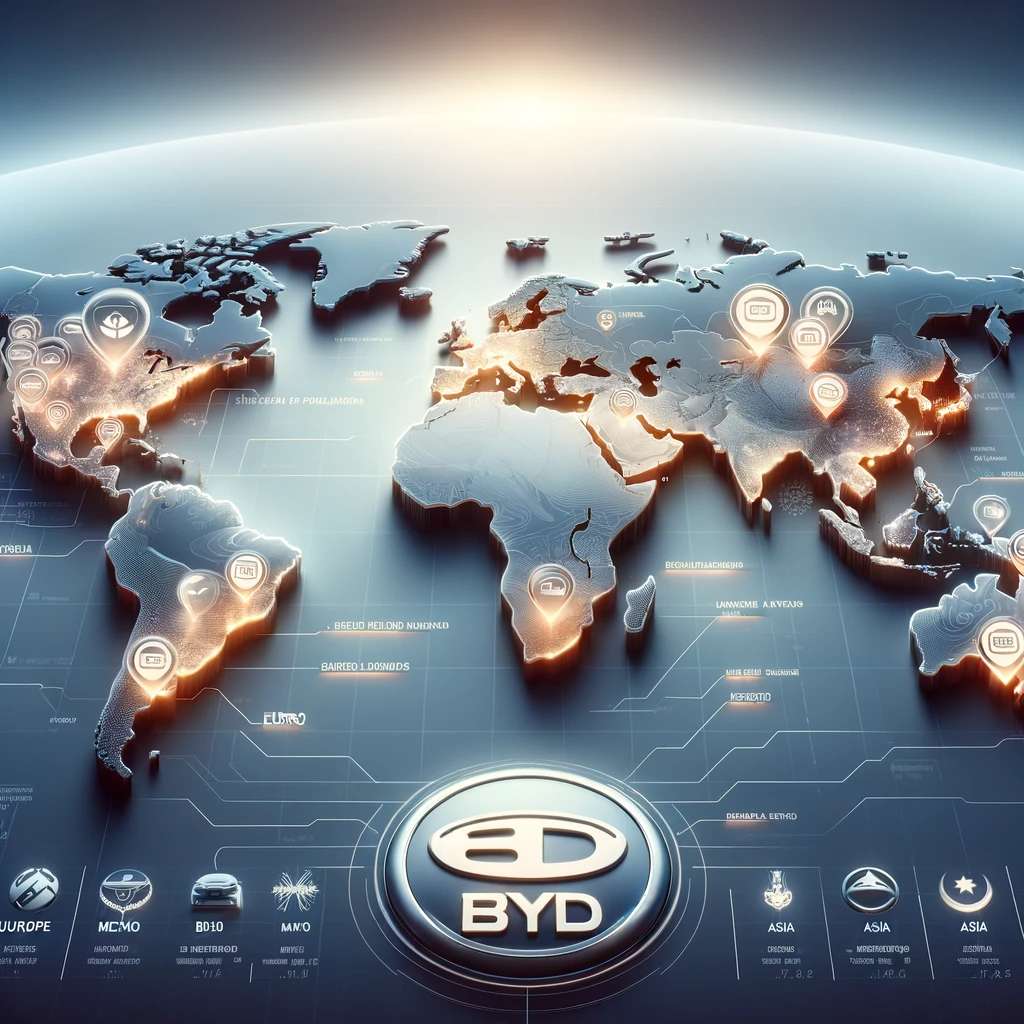 Global EV Market Expansion BYDs World Map