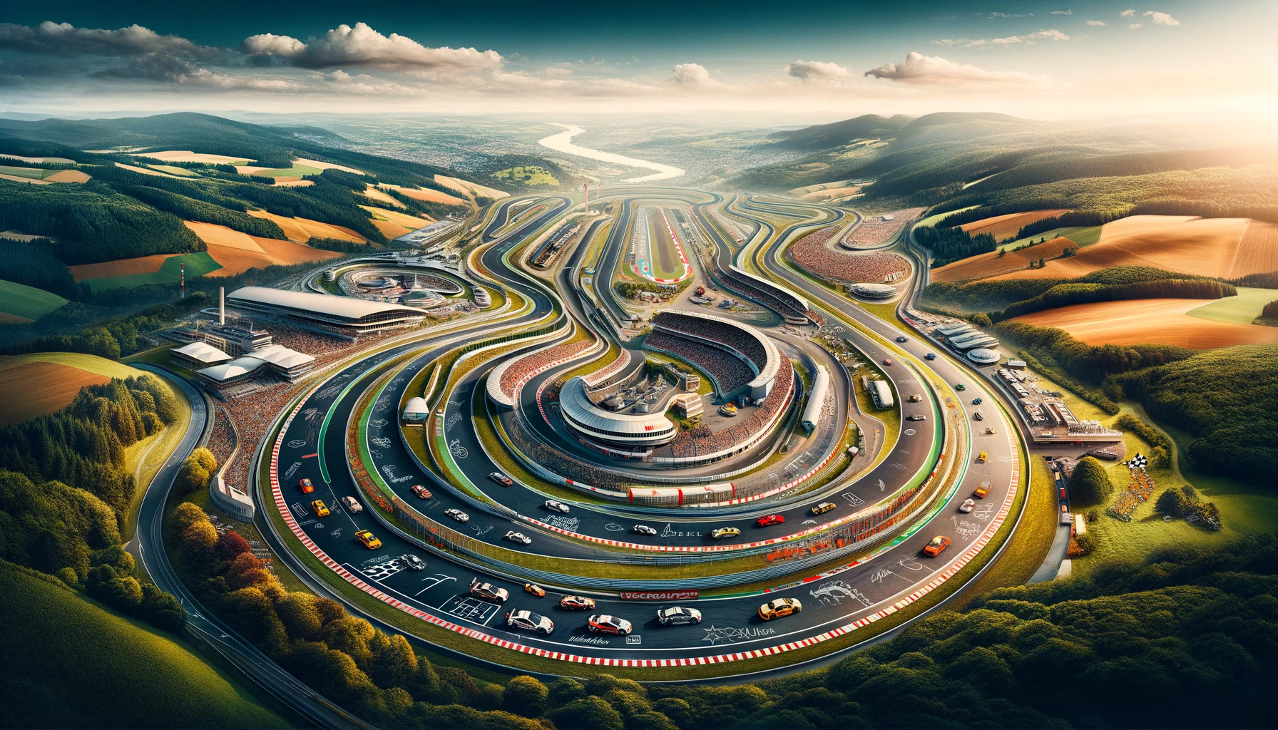 Scenic View of Iconic Race Tracks and Locations associated with the AMG Driving Academy