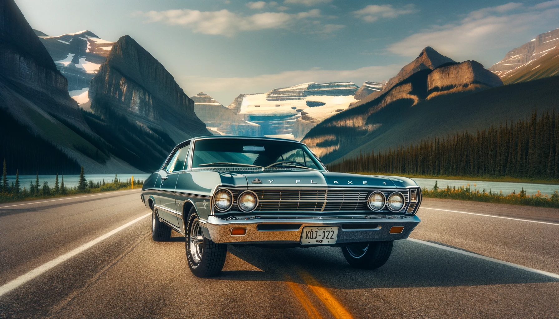 The 1968 Ford Galaxie 500 Fastback set against the backdrop of Canadas