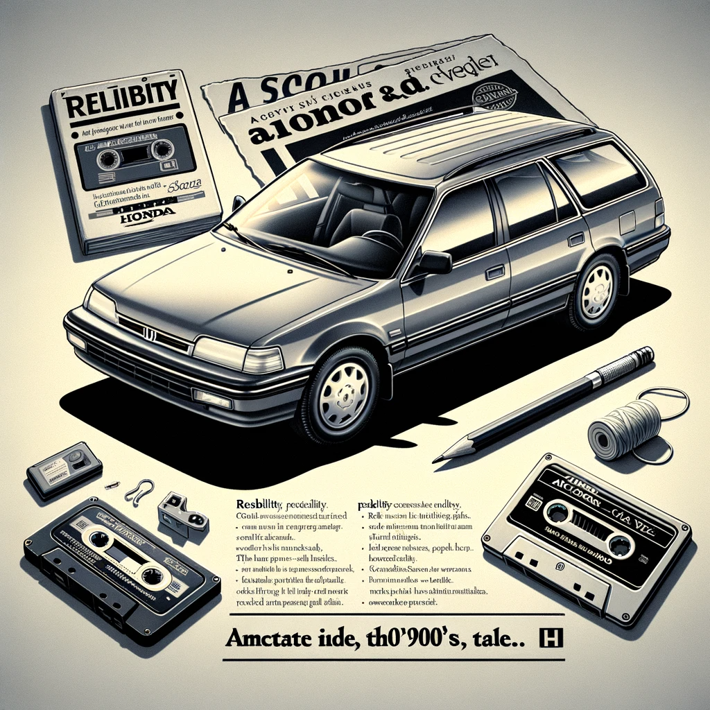 Vintage Ad Style Image of the 1993 Accord Wagon