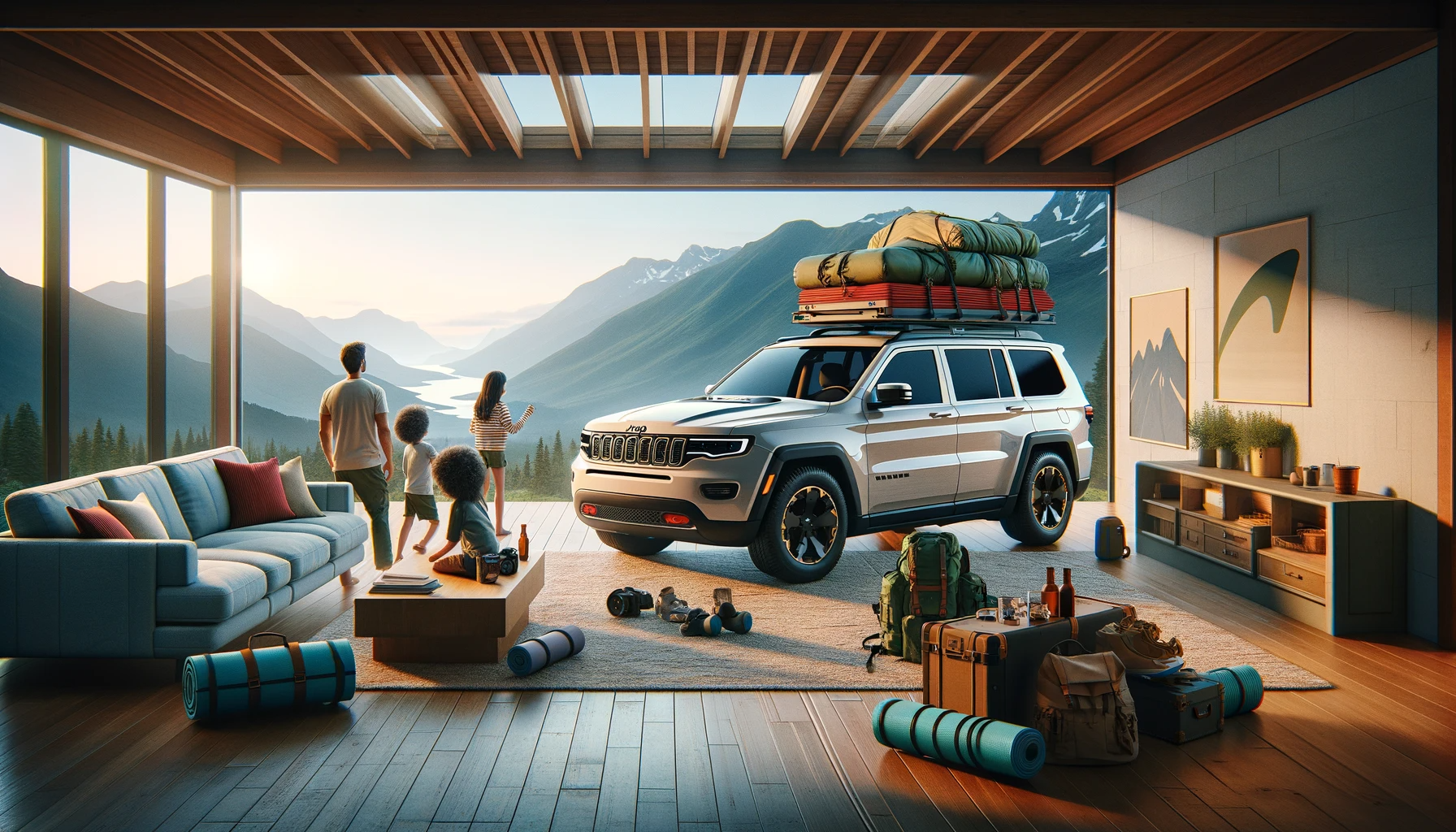 the 2023 Jeep Wagoneer in a family setting