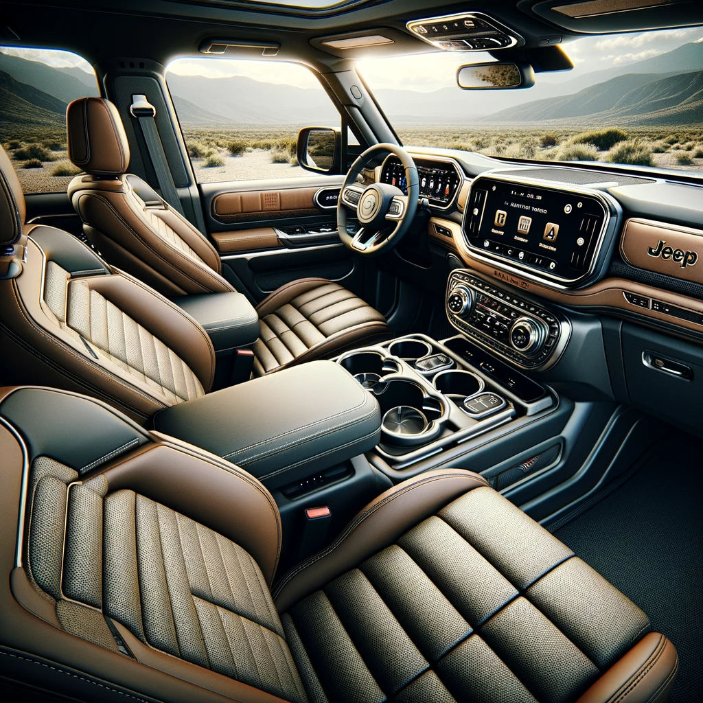 the luxurious interior of the 2023 Jeep Wagoneer